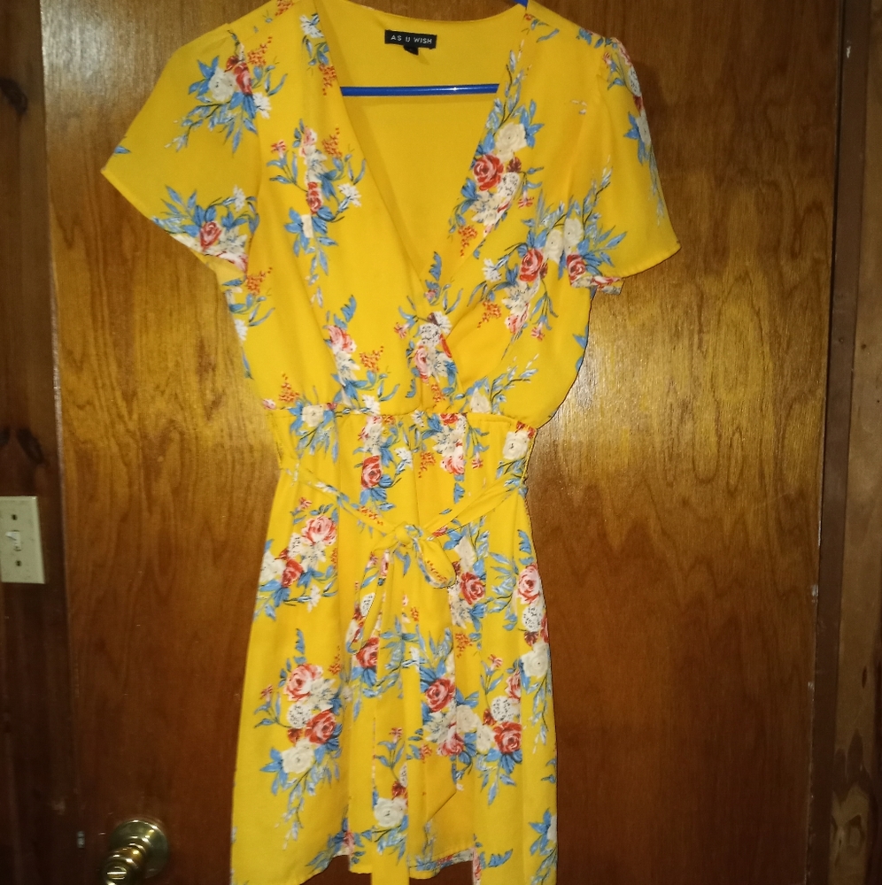 Yellow floral dress